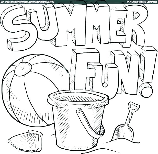 618x599 Coloring Pages Beach Cliptext.co