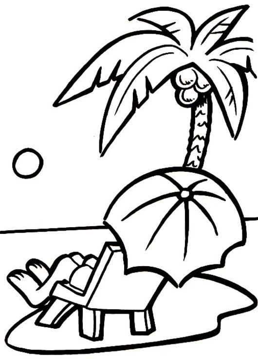 Beach Towel Coloring Pages