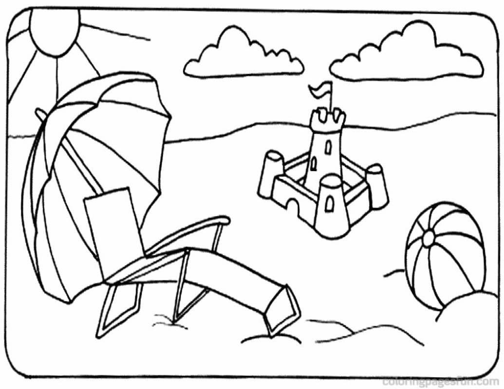 1035x800 Beach Towel Coloring Pages
