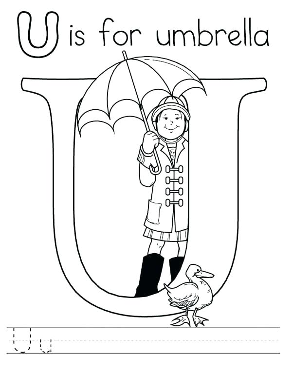 600x775 U Coloring Pages Letter U Is For Umbrella Coloring Page Preschool