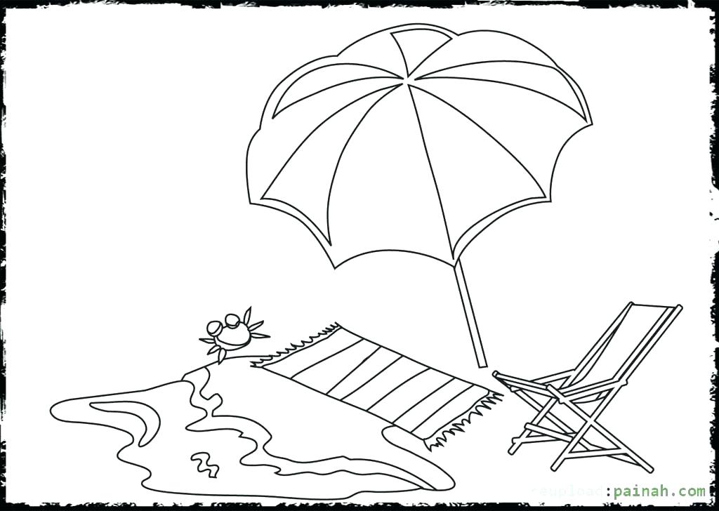 1024x728 Beach Umbrella Coloring Pages Beach Coloring Pages Summer Coloring