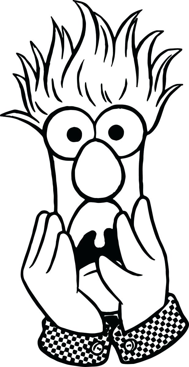 618x1201 Muppet Coloring Pages The Beaker Fear Coloring Pages Muppet