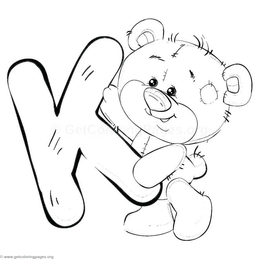 843x843 Letter K Coloring Page Teddy Bear Alphabet Letter K Coloring Pages