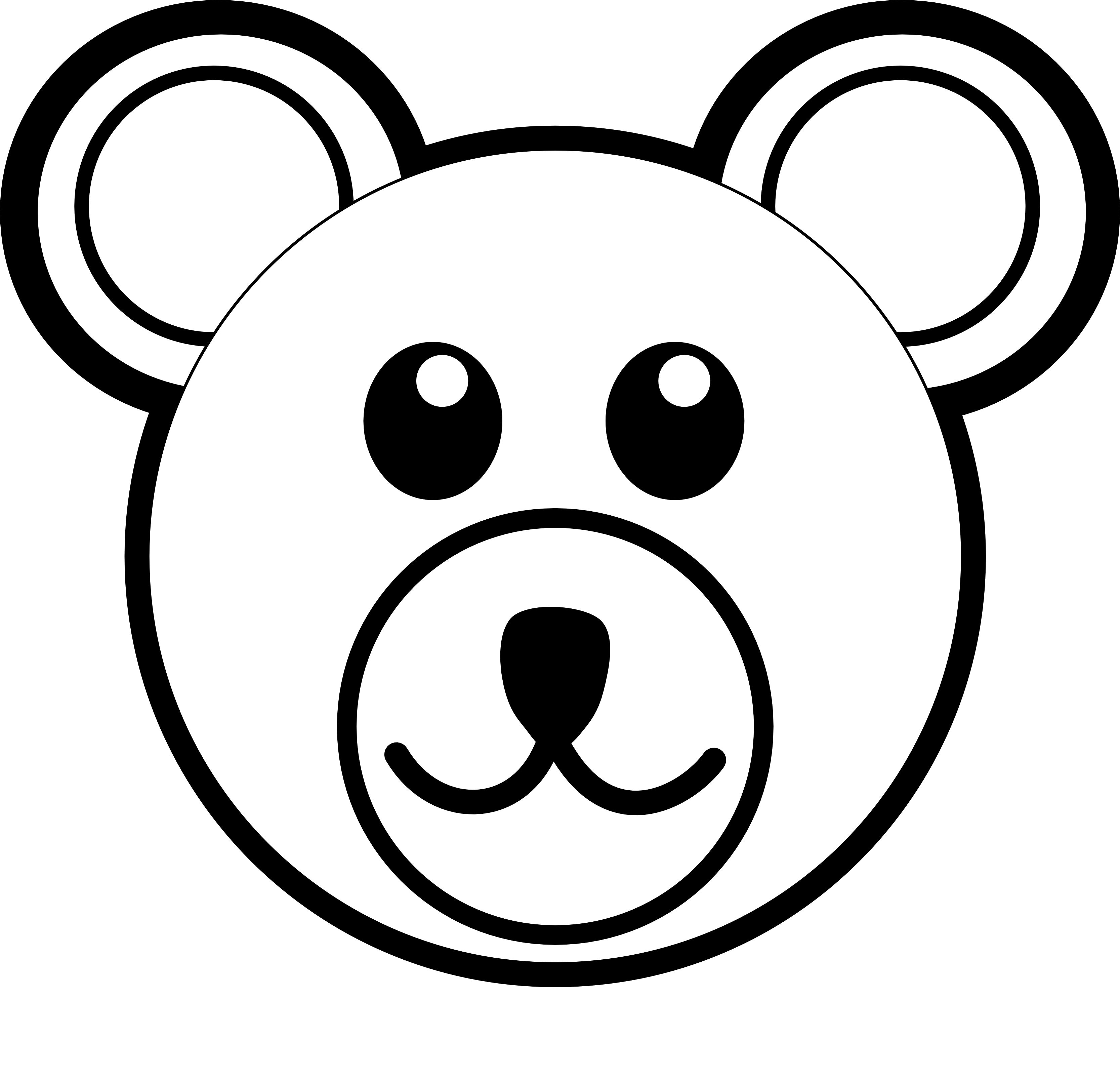 3333x3204 Happy Sleeping Bear Coloring Page Excellent Pa