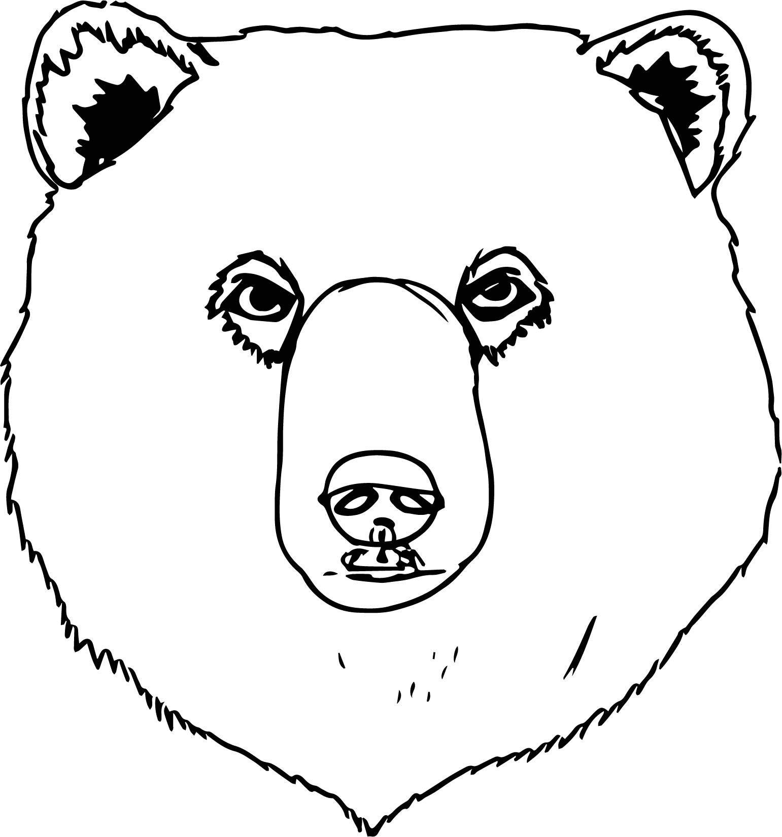 1541x1650 Bear Face Coloring Page Bear Big Face Coloring Page Ebestbuyvn.co