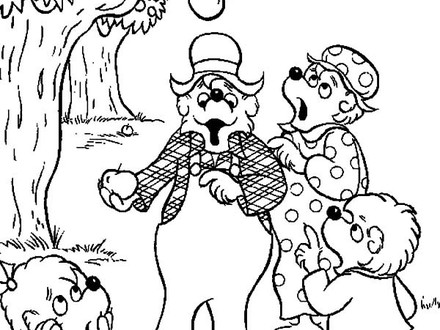 440x330 Bear Family Coloring Page Nature Themed Baby Shower, Bear Family