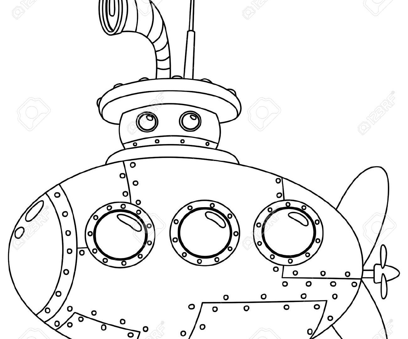 1300x1080 Beatles Yellow Submarine Coloring Pages Printable Free Kids Sheets