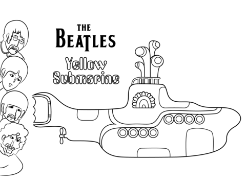 480x358 The Beatles Yellow Submarine Cover Art Coloring Page Scraps