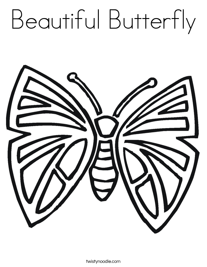685x886 Beautiful Butterfly Coloring Page