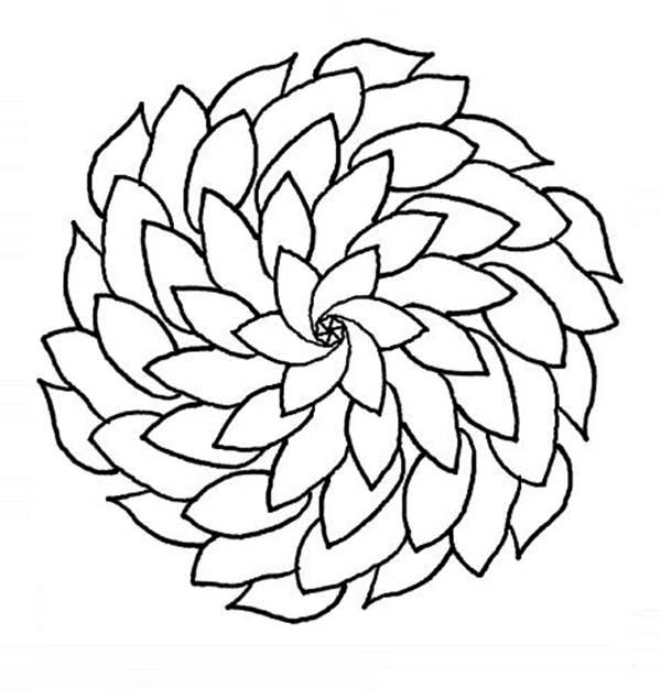 600x635 Beautiful Mandala Flower Coloring Page Kids Play Col On Flowers