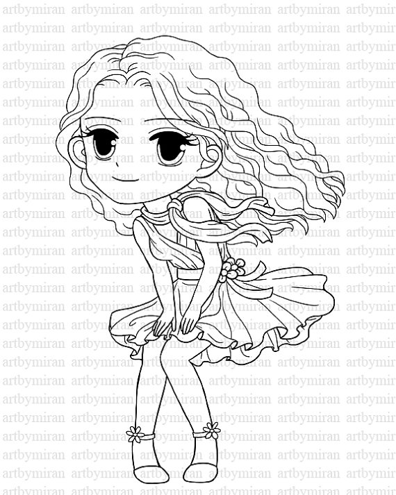 570x713 Digi Stamp Sweet Amp Sassy4 Pretty Girl Coloring Page