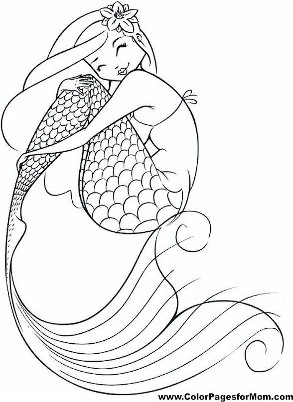 588x808 Beautiful Mermaid Coloring Pages Unique Mermaid Coloring Page 10
