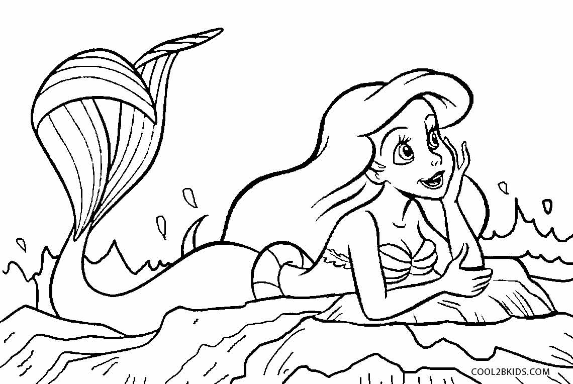 1140x764 Coloring Pages. Mermaid Coloring Pages