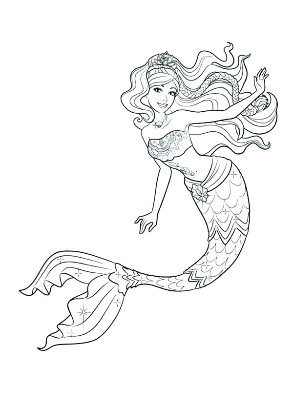 600x834 Printable Mermaid Coloring Pages