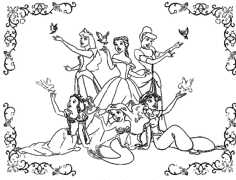 932x711 Beauty And The Beast Characters Coloring Pages All Page