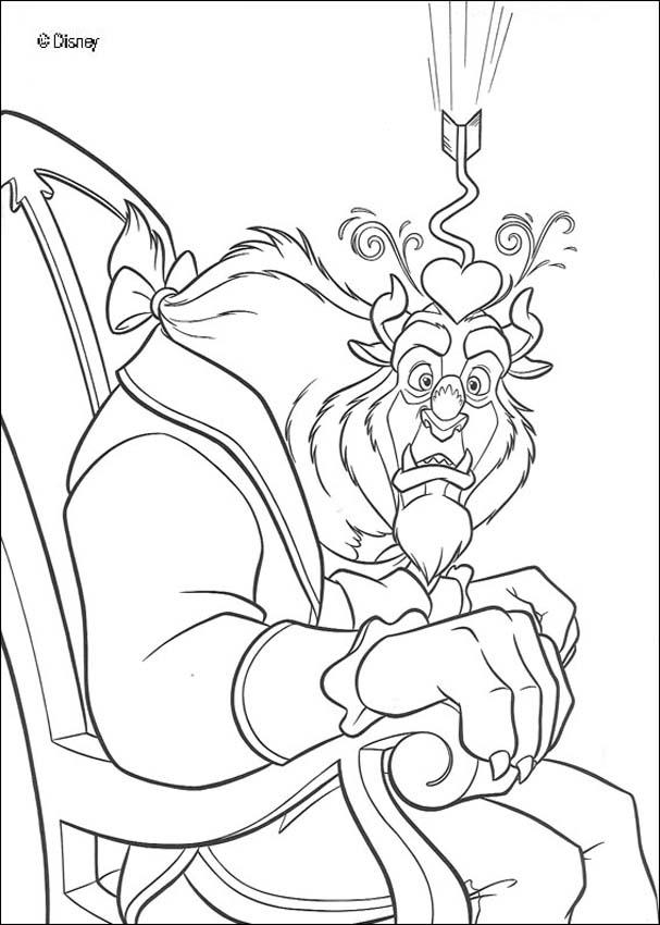 Beauty And The Beast Christmas Coloring Pages