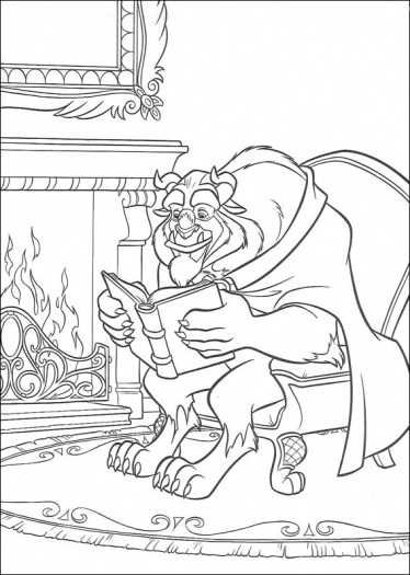 374x525 Disney's Beauty And The Beast A Giant Coloring Book Coloring Pages