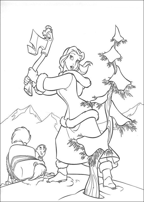 567x794 Potts And Chip Often Feature On The Beauty And The Beast Coloring