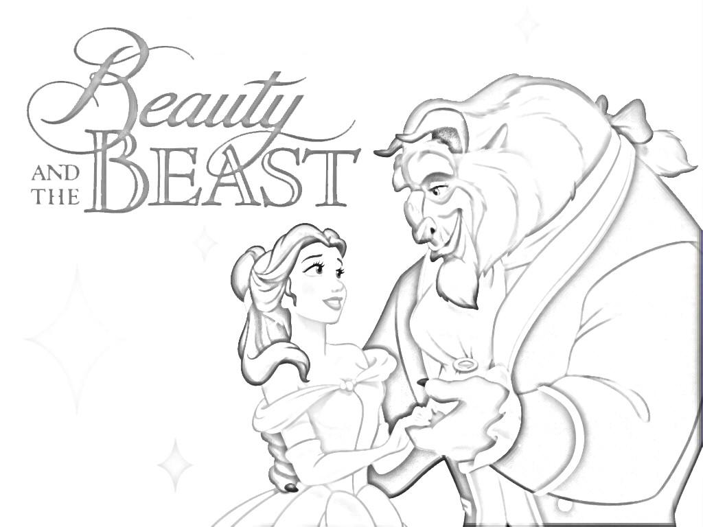 1024x768 Beauty And The Beast Coloring Book