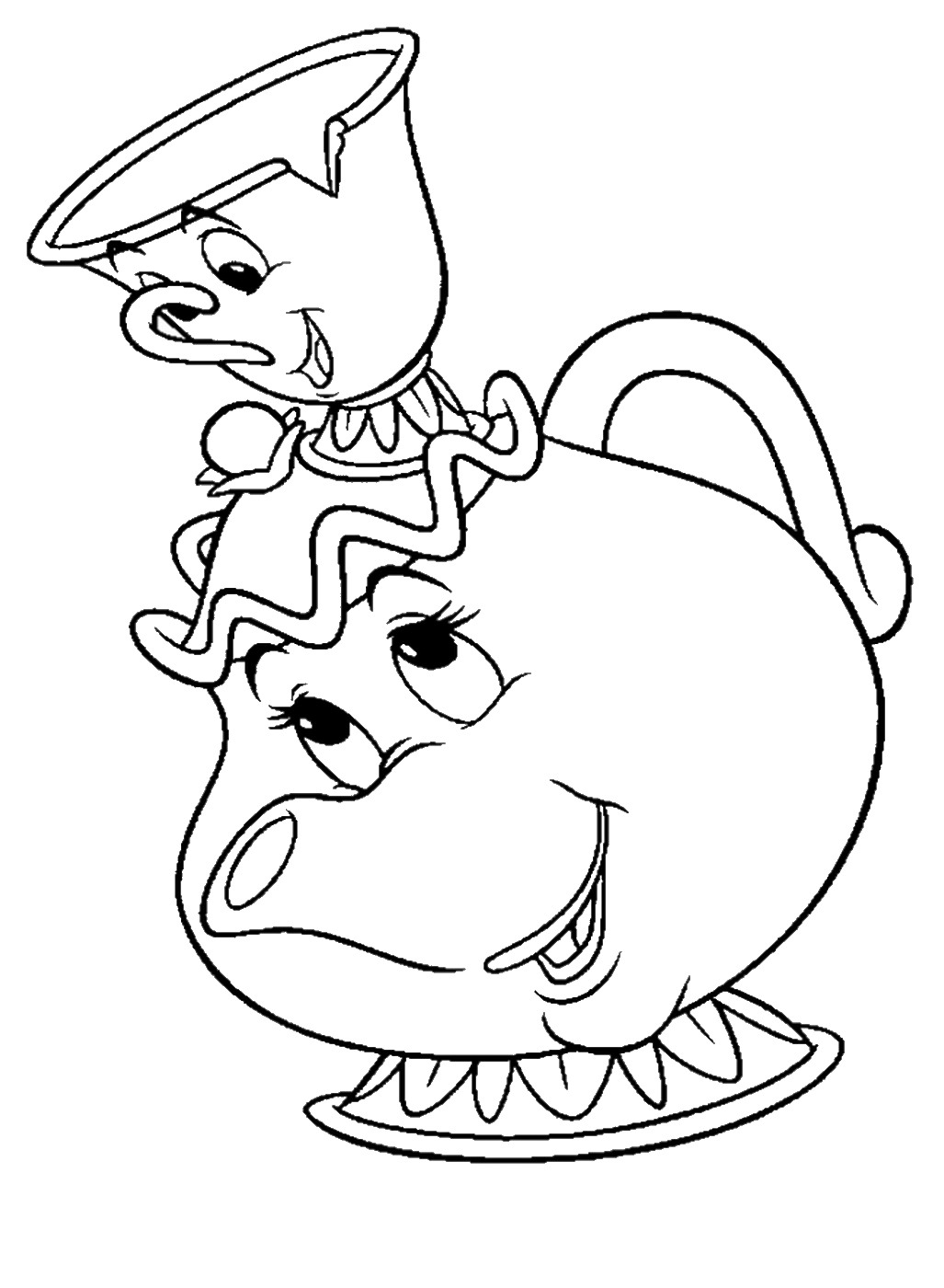 1027x1400 Beauty And The Beast Coloring Pages