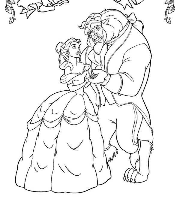 600x683 Beauty And Beast Coloring Pages 13 Coloringpagehub