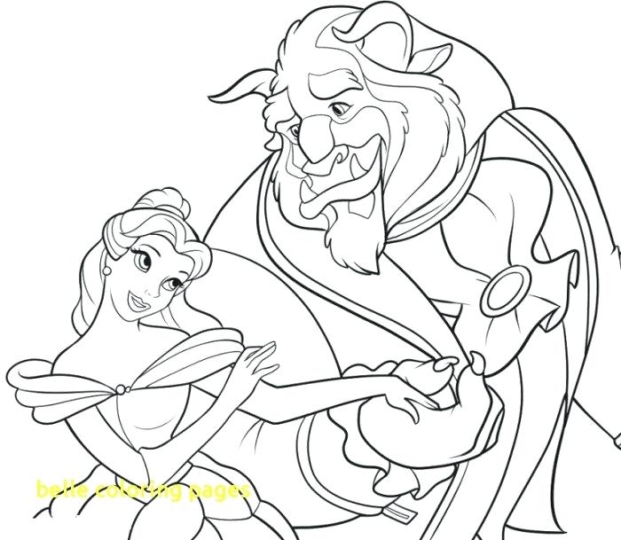 700x609 Beauty And The Beast Coloring Page Belle Coloring Pages