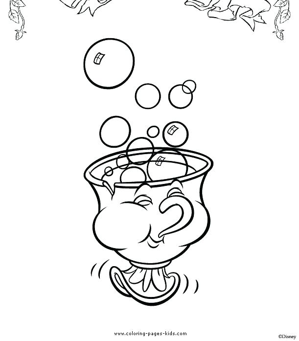 611x697 Beauty And The Beast Coloring With Beauty And The Beast Color
