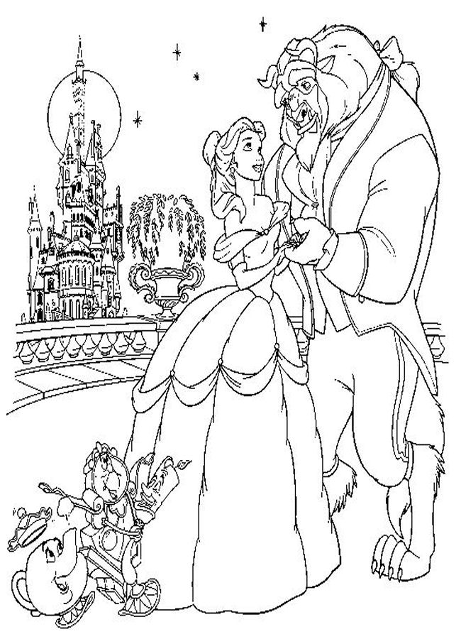 650x900 Disney Beauty The Beast Coloring Pages 18 Disney Beauty