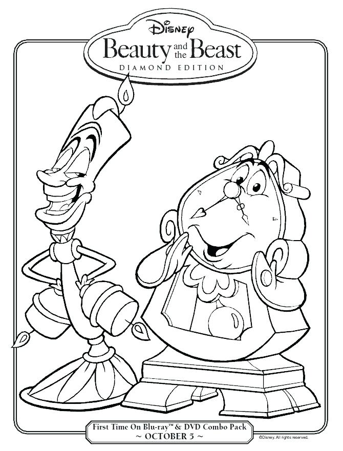 670x881 Beauty And The Beast Coloring Pages Disney Beauty Beast Free