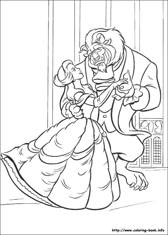 567x794 Beauty And The Beast Coloring Pages On Coloring