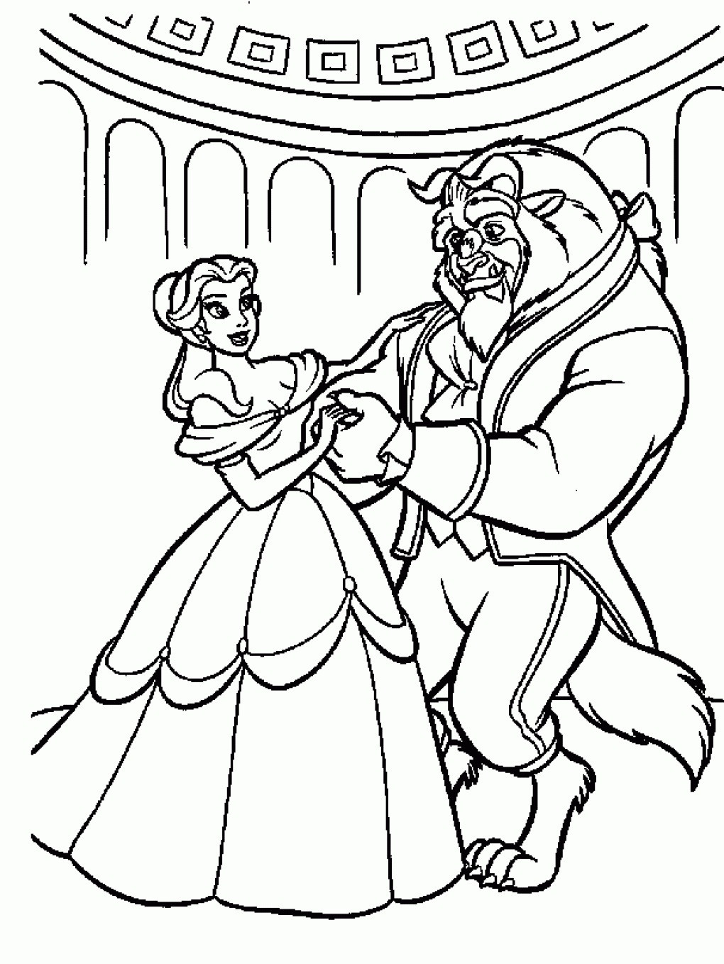 1020x1358 Beauty And The Beast Rose Coloring Page Printable Pages Me 2 16