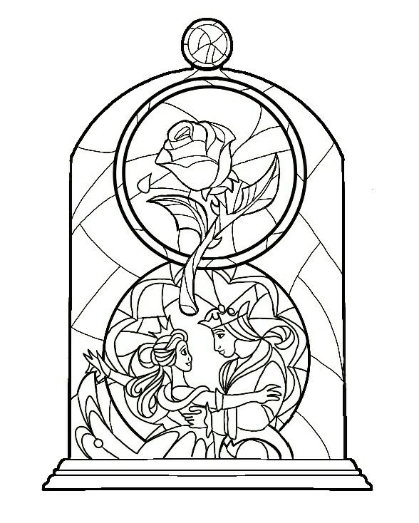 588x734 Beauty And The Beast Stained Glass Idea Colour Coming Soon