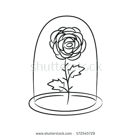 450x470 Coloring Page Rose Beauty And The Beast Coloring Pages Rose