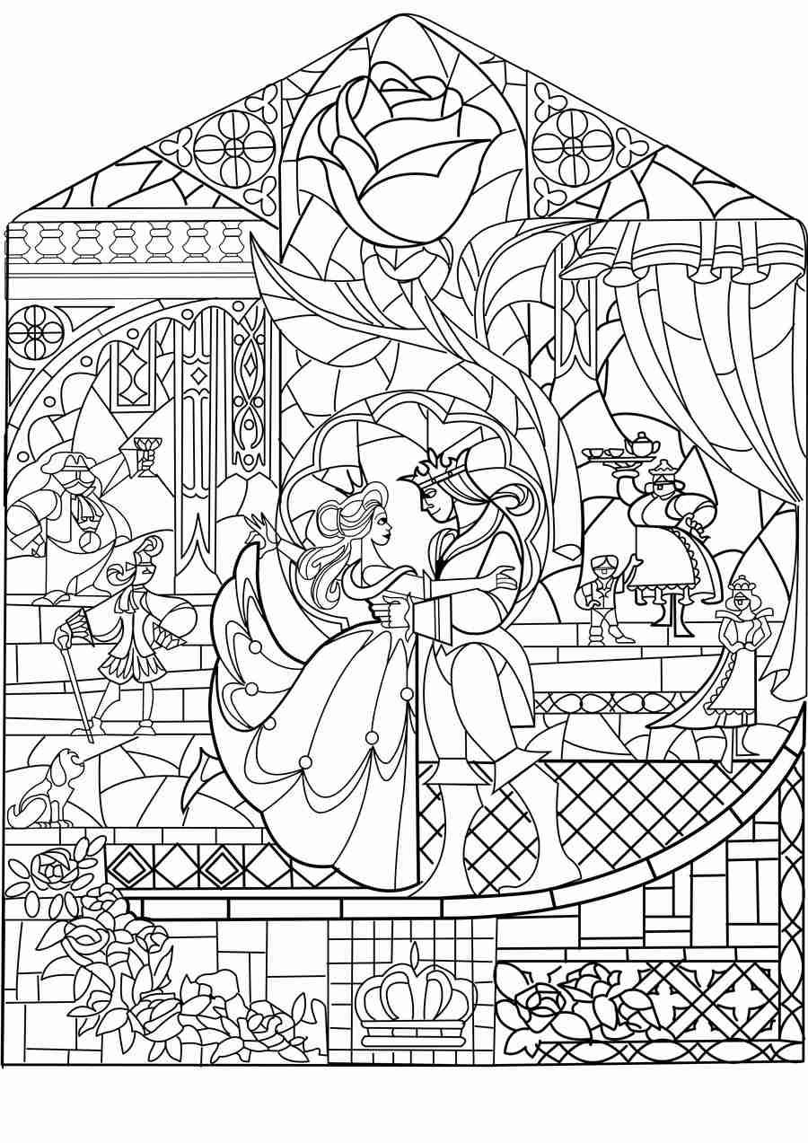 900x1273 Beauty And The Beast Rose Coloring Page Exceptional Olegratiy
