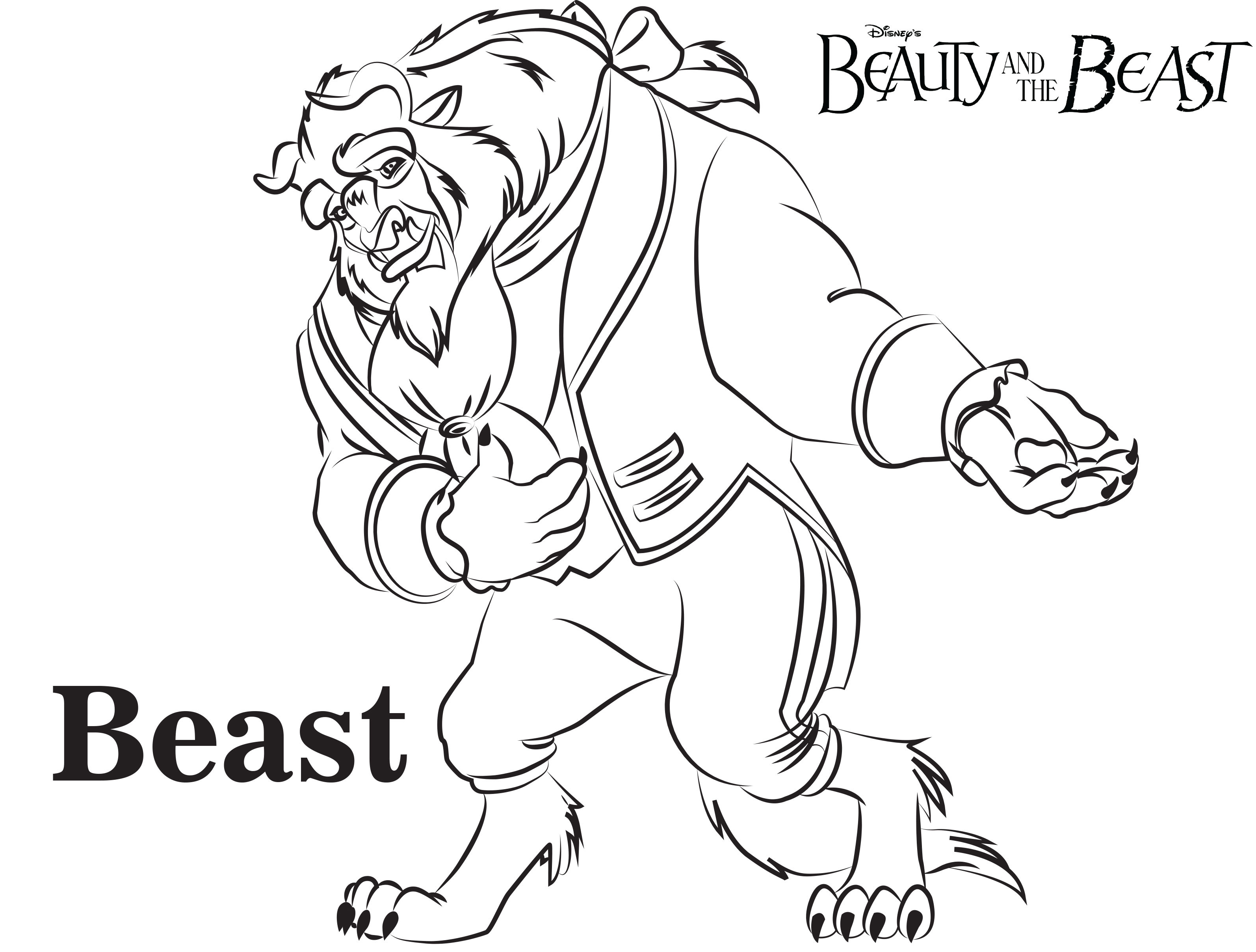 Beauty Beast Coloring Pages
