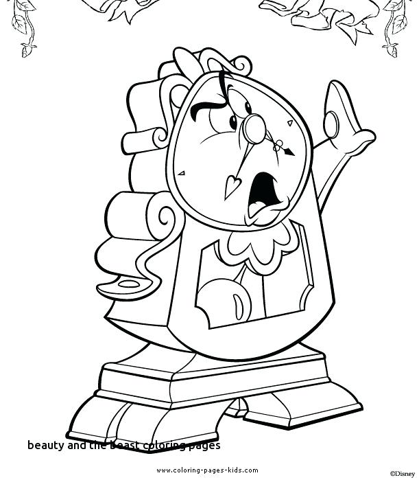 611x699 Beauty And The Beast Coloring Pages Beauty And The Beast Coloring