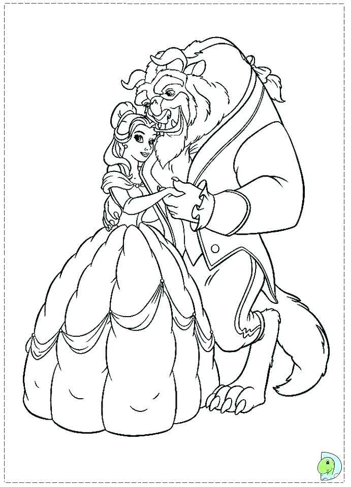 691x960 Beauty And Beast Coloring Pages Coloring Fun With Beauty