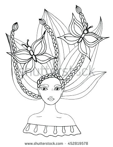 363x470 Hair Salon Coloring Pages