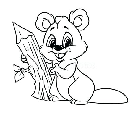 450x382 Beaver Animal Coloring Pages Beaver Tree Animal Coloring Pages