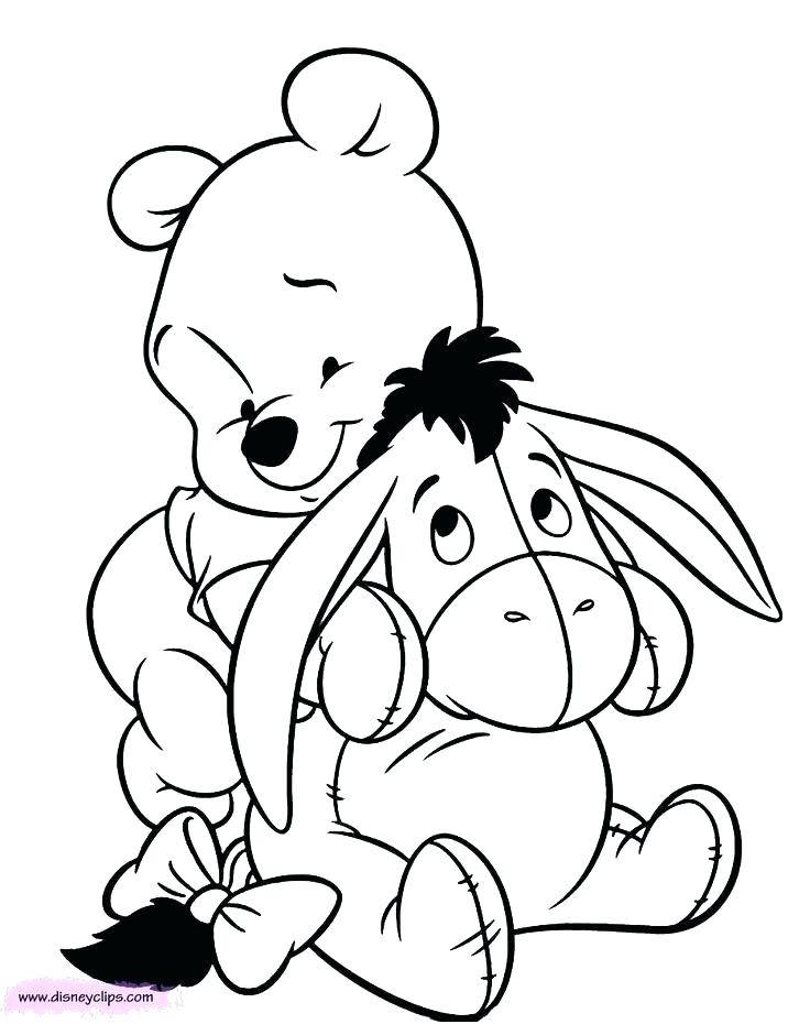 736x940 Eeyore Coloring Pages Baby Eeyore Colouring Pages