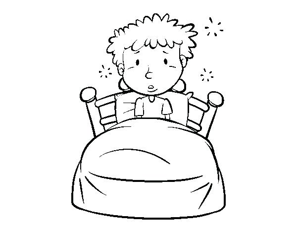 600x470 Bed Coloring Page Boy In Bed Coloring Page Bed Coloring Pages