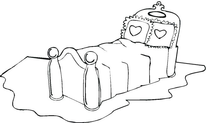 660x392 Bed Coloring Pages Bed Coloring Page Princess Bed Coloring Pages