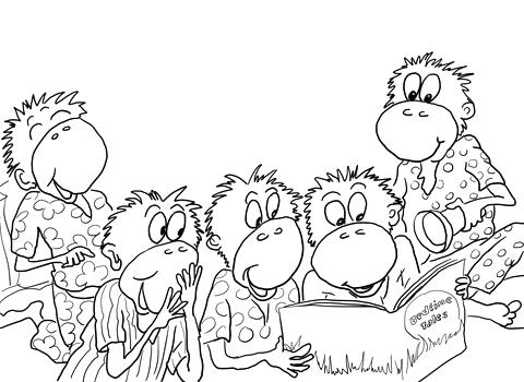 480x350 Bed Coloring Pages Click To See Printable Version Of Five Little