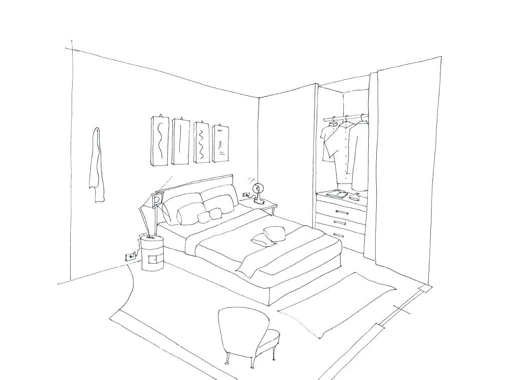 1024x758 Free Bedroom Coloring Pages