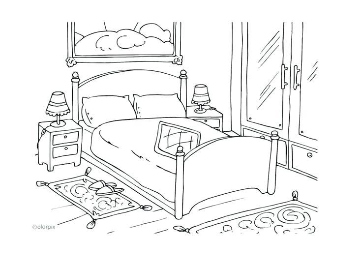 736x543 Bedroom Coloring Pages