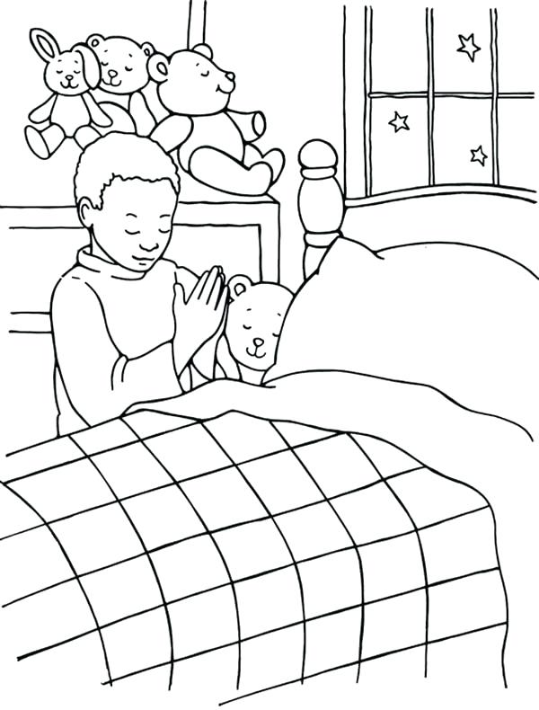 600x790 Bedtime Coloring Pages Unsurpassed Bedtime Coloring Pages A Boy