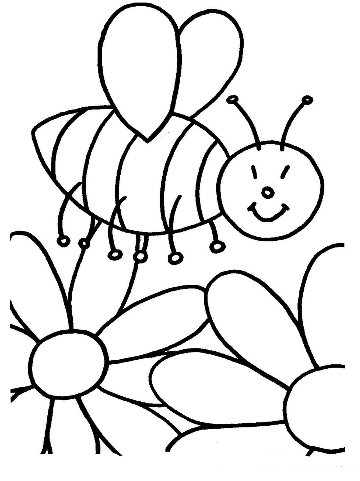 1200x1600 Free Printable Coloring Pages For Children Flower Wallpaper Bees