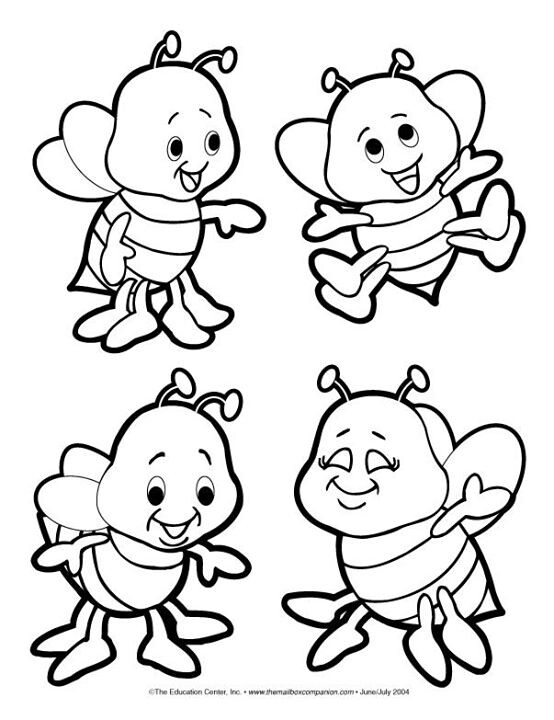 554x720 Bees Coloring Page Printablesgraphics Bees