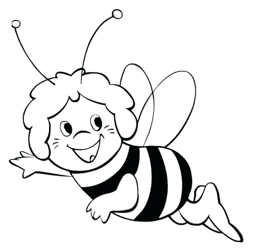 878x855 Coloring Bee Coloring Page Printable Free Printable Bee Worksheets