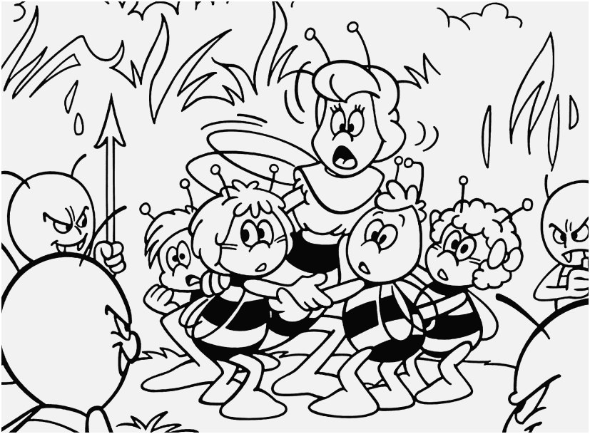827x609 Bee Coloring Pages Stock Maya The Bee Coloring Pages With Ants